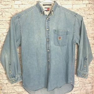 Vintage Tommy Hilfiger Crest Denim Long Sleeve